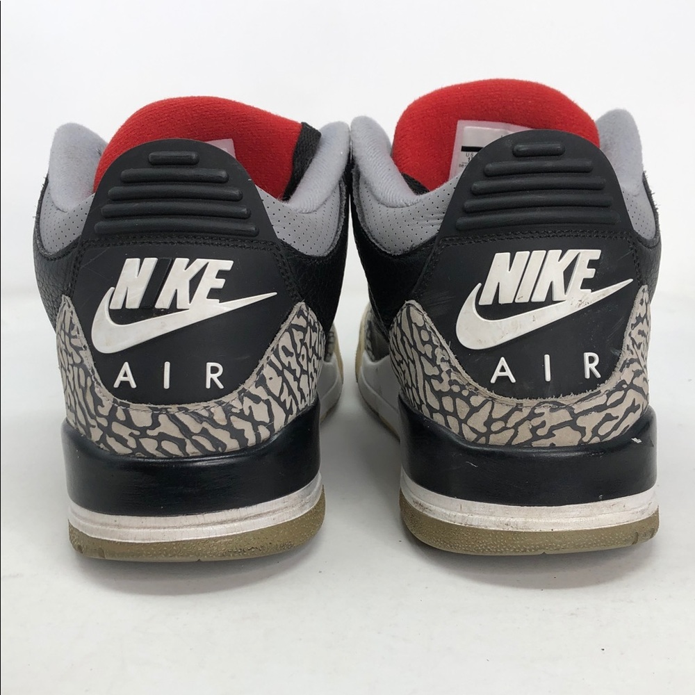 Nike Air Jordan 3 Retro 2018 Black Cement 854262-001 Men’s Sneakers - Size 12 - Picture 5 of 14